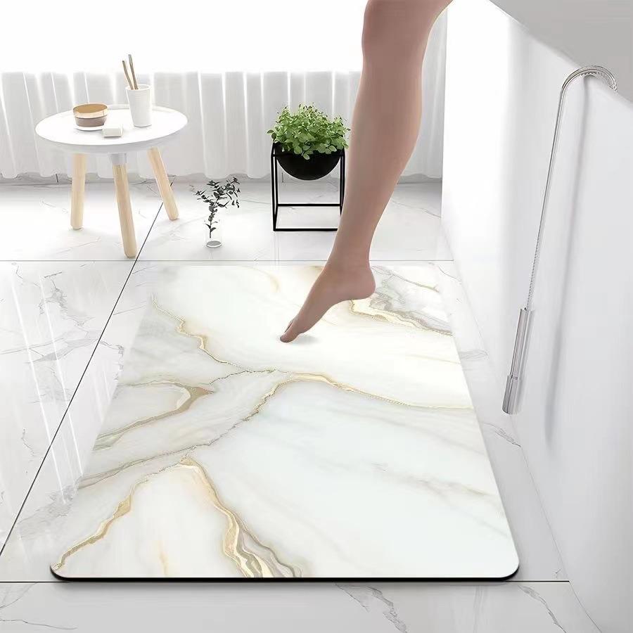 Luxus Marmor Weiche Diatomeenerde Feuchtigkeitsableitend Schnelltrocknend Matte Badezimmer Badezimmertür Eingangstür Rutschfeste Matte