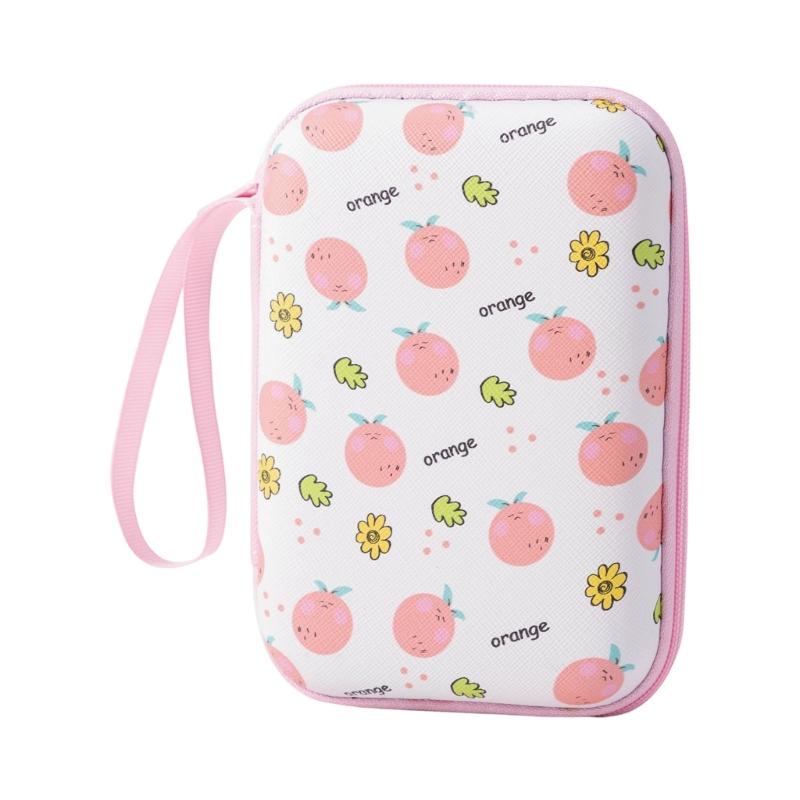 Bright Cartoon Pattern EVA Organizers Bag With Grid Compartments Smooth Zippers Portable For Office Travel