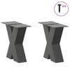 Vidaxl Coffee Table Legs, 2 Pcs, Anthracite, 40X(30-31) Cm, Steel