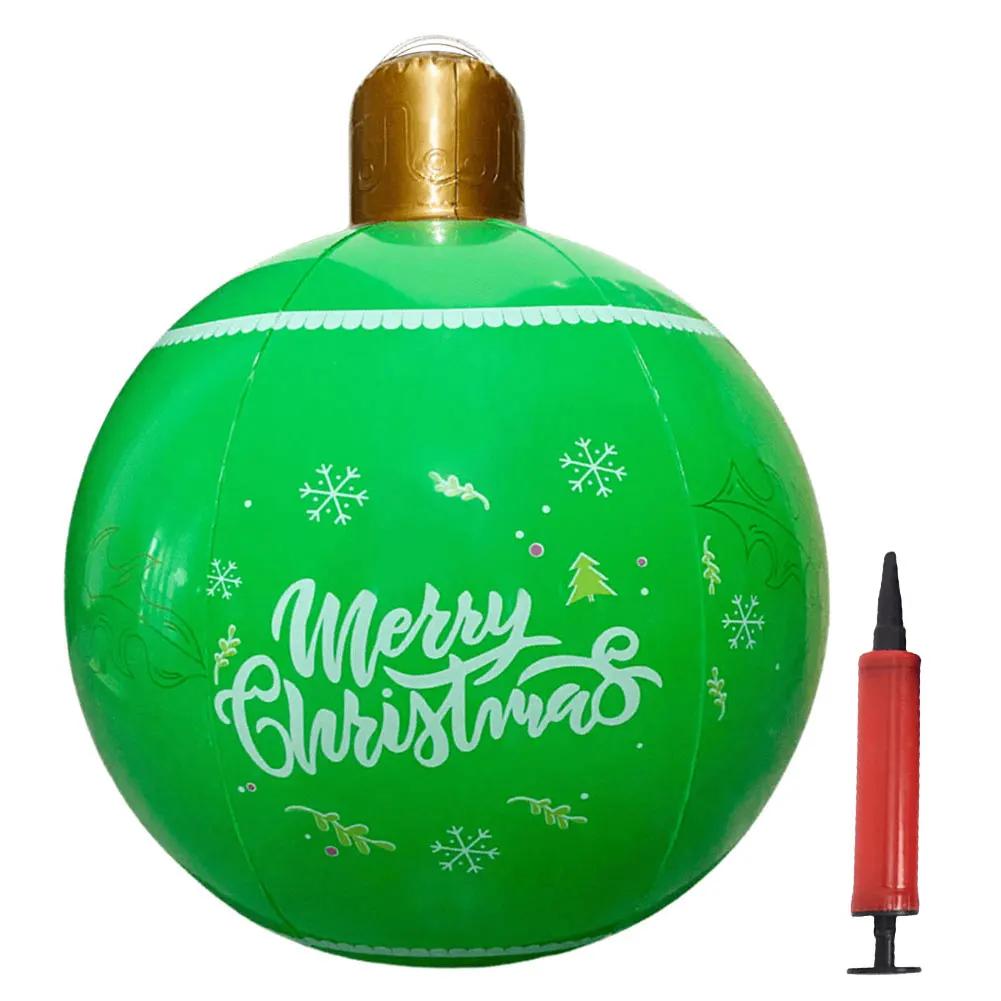 24 Inch Giant Inflatable Christmas Ball for Outdoor Decoration Perfect for New Year and Holiday Festivities