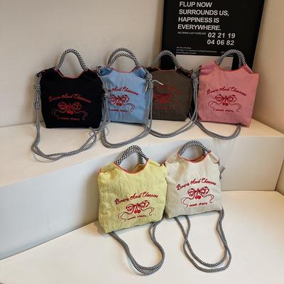 Solid Color Letter Trendy Bag New Fashion Shoulder Messenger Bag Trendy Tote Bag Going Out Mobile Phone Bag Cosmetic Bag