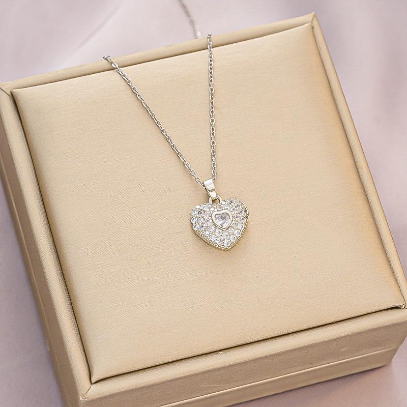 

Ожерелье из титановой стали Love, модная цепочка на ключицы