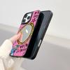 Mirror Phone Case for iPhone 15 11 13 14 for 15 16 Pro Max 12 13 16 Pro Cloud Flower and Animal Cute Style Phone Case