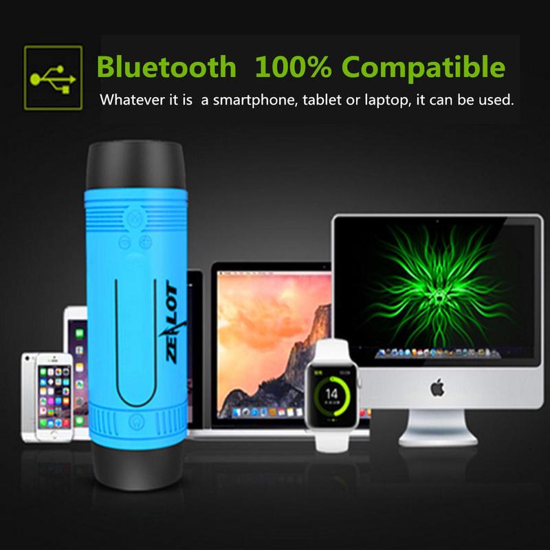 Buy S1 5in1 Waterproof Bluetooth Stereo Flashlight Power Bank FM TF ...