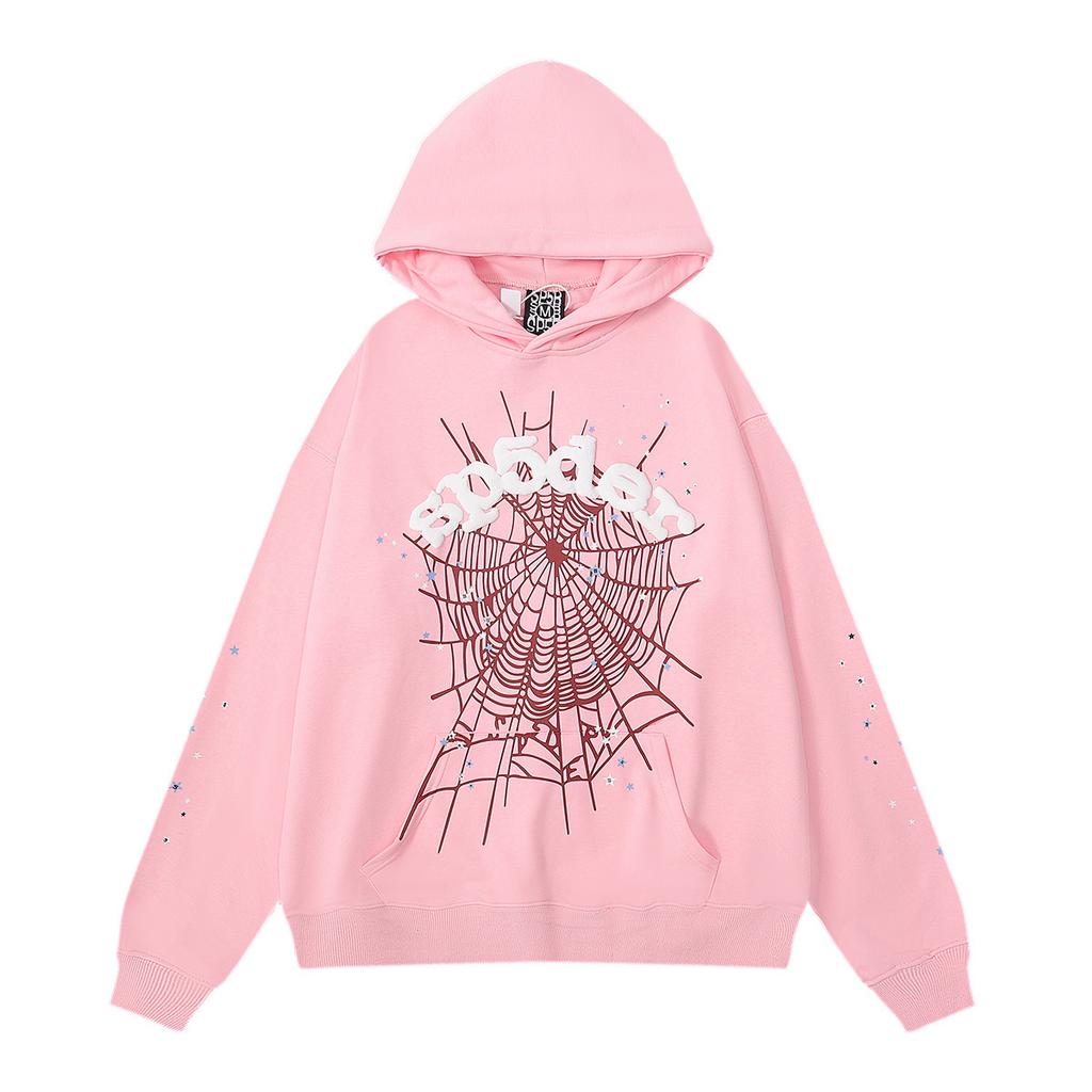 Sp5der European and American hip hop singers with the same printed letters 555555 men and women couples sweater hoodie trend