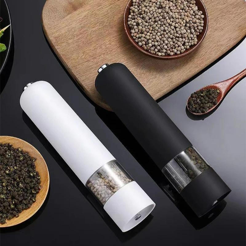 Electric Pepper Grinder Salt Grinder Adjustable Coarseness Kitchen Spice Grinder Simple Kitchen Tool