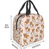 Corgi Isolierte Lunchtaschen mit Tasche für Jungen Mädchen Wiederverwendbare Kühltasche Hund Thermische Lunchbox für Schule Reise Picknick Strand