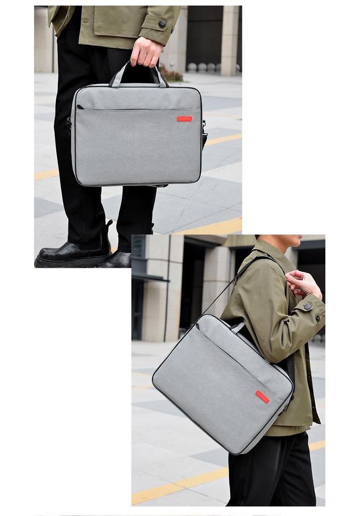 Handheld Crossbody Laptop Briefcase 15.6" - Single Shoulder, Large Capacity, Business Casual Tablet Bag