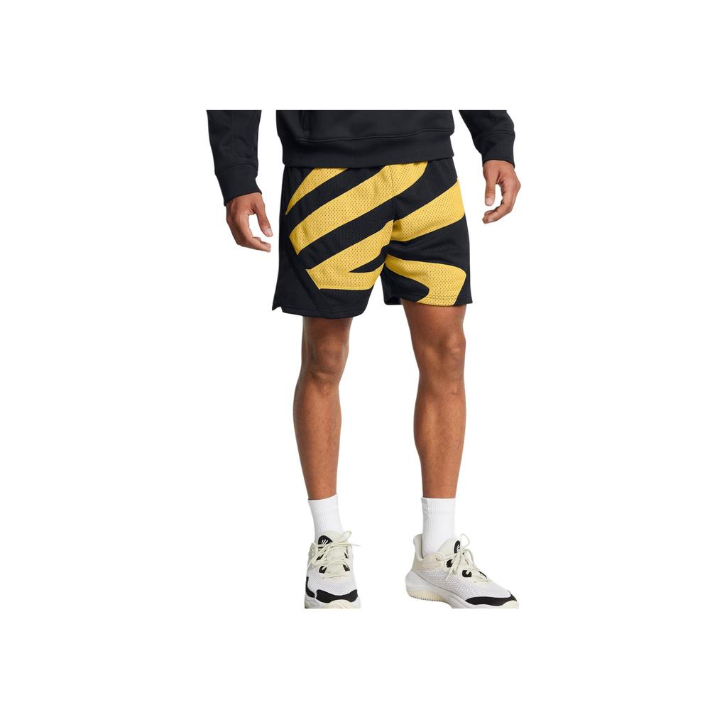 Under Armour FW24 Curry Signature Moisture-Wicking Quick-Dry Breathable Loose Fit Sports Shorts Men Shorts Black 1387095-001