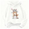 Children Hoody Cute Cat Graphic Kids Hoodie Long Sleeve Sweatshirt Cartoon Animal Boys Girls Clothes Kawaii Kitten Tops