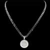 Catholic Saint Benedict Medal Pendant Necklace for Women Men Stainless Steel Silver Color Chain Necklaces Jewelry San Benito