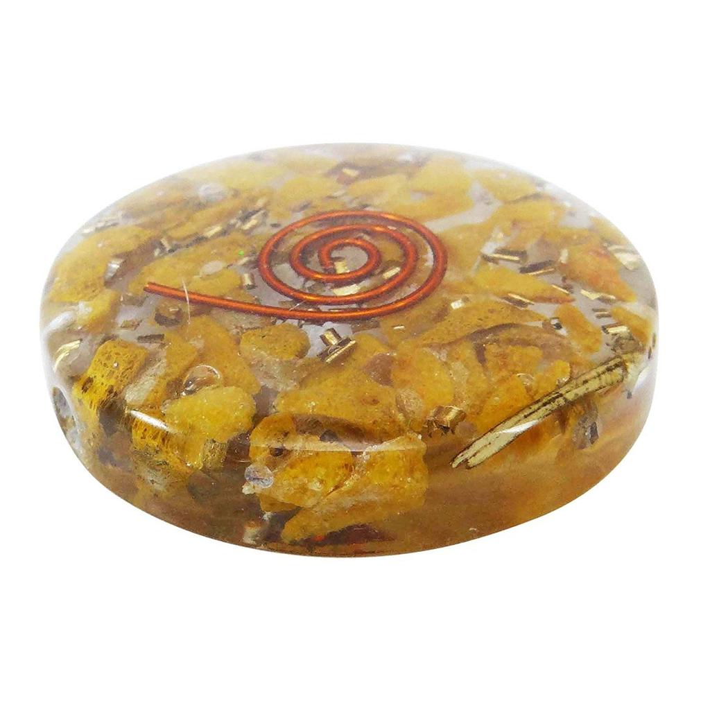 Harmonize Turquoise Faceted Hexagon Orgone Reiki Healing Crystal Symbol