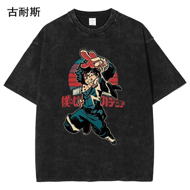 My Hero Academia anime manga T-shirt shirt undershirt undershirt cotton Black 3XL