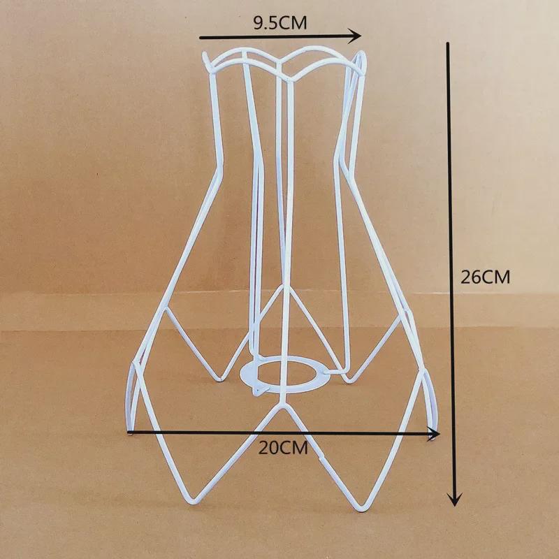 Handgeknüpfte Seilkunst DIY Lampenschirmrahmen: Runde & Eckige Eisenbeschläge für Tischlampen