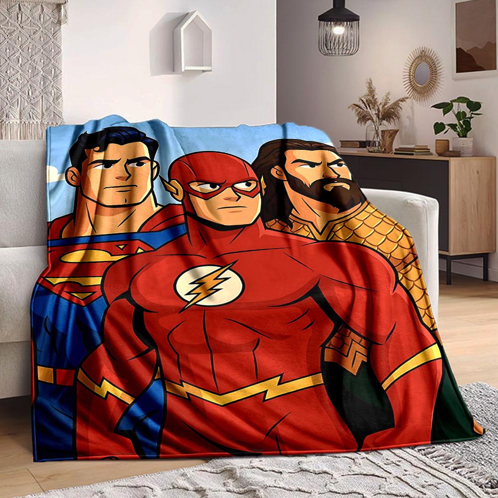 1 Stück Superman, Flash Decke Leichte Flanelldecke für Sofa, Bett, Reisen, Wohnzimmer, Büro, Couch, Stuhl und Bett