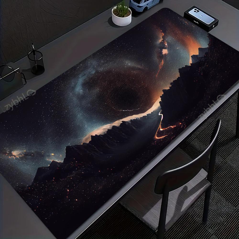 Cosmic Starry Sky Mountains Mouse Pad Large Gaming Game Rubber Deskmats XXL Non-Slip Computer Keyboard Mat Laptop Long Mousepad