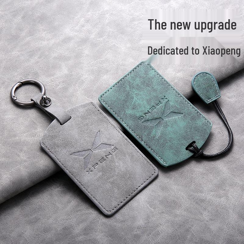 Suede Key Case for Xiaopeng Series: G6, P7i, P5, G3, G3i, G9 with NFC Card & Keychain
