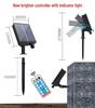 Solar-Powered Star and Moon LED String Lights - Colorful Outdoor Decor for Christmas and Festivals