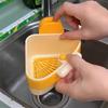 Push-type Corner Sink Strainer One-touch Opening and Closing Anti-leak Sink Filter Hanging Basket Separate Large Capacity