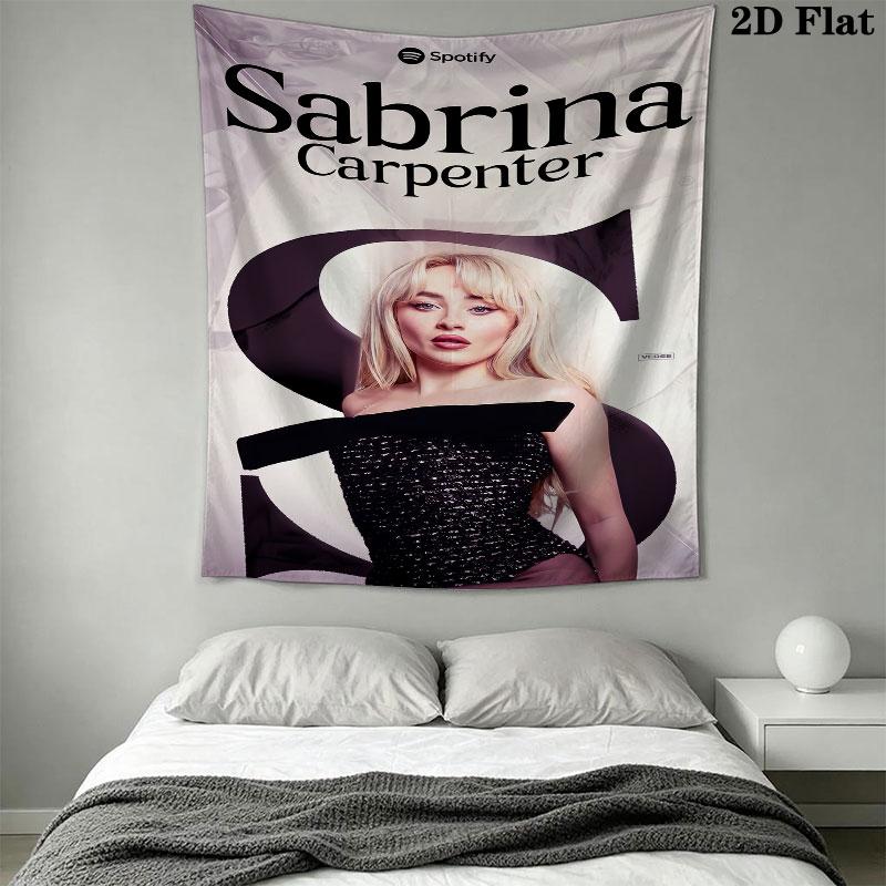 Sabrina Carpenter Rhythm Wall Hanging Printed Fabric Blanket Decorative Tapestries for Bedroom Living Room Home Decor