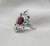 Red Garnet Ring: 925 Sterling Silver Boho Engagement Jewelry