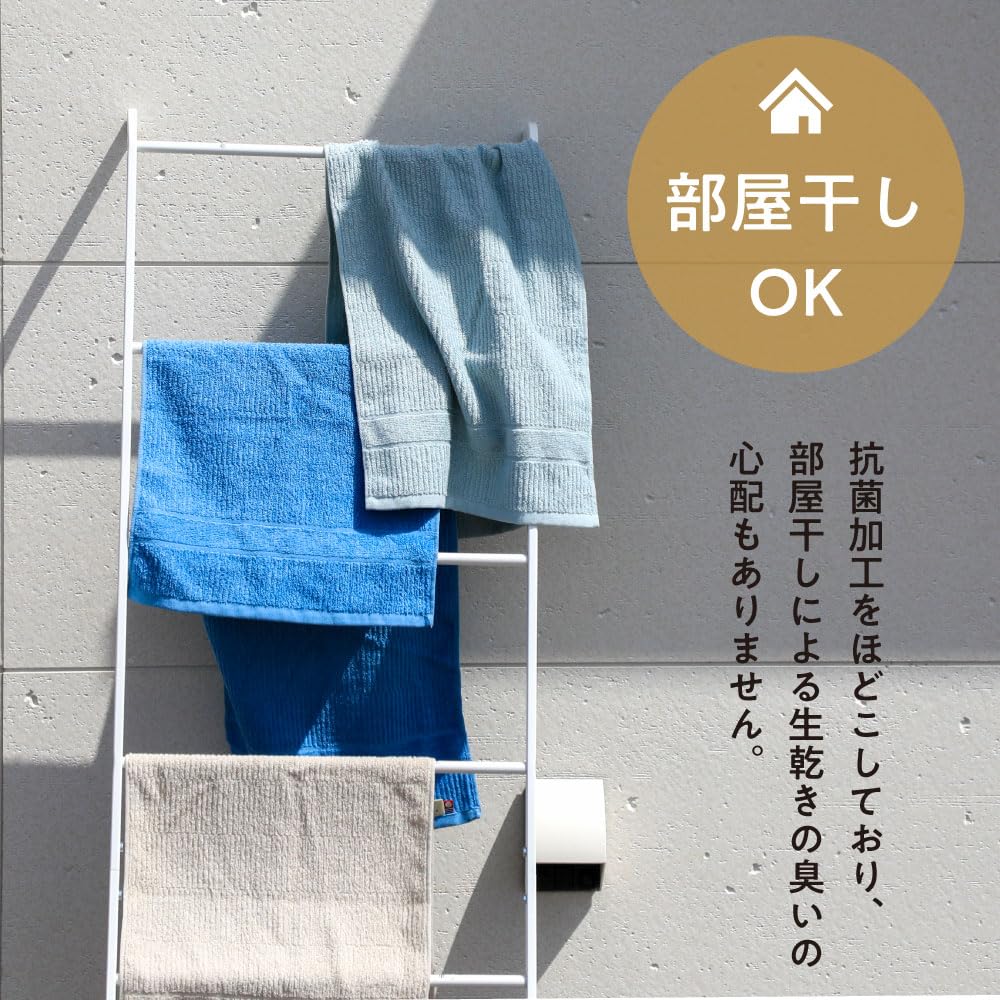 TANGONO Imabari Towel Face Towel of 4 34 x 85cm Smoke on the on the Absorbent and Made in Japan Towel for indoor drying cotton imabari towel -