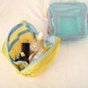 Lightweight Mesh Makeup Bag Travel Portable Cosmetic Storage Bag with Zipper Square Wash Bag Multi-purpose Sundries Storage Bag