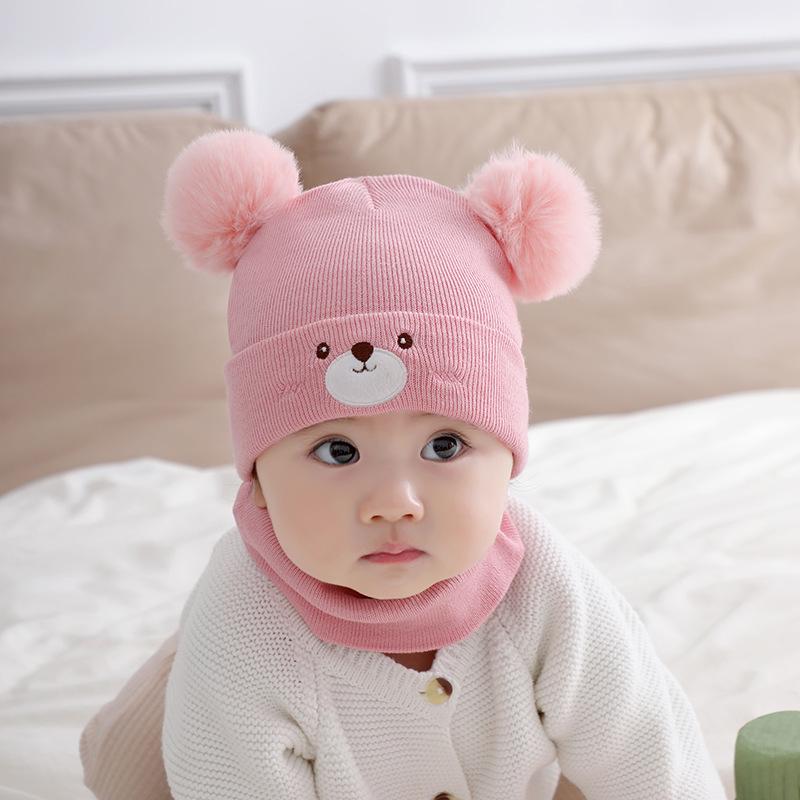 Infants' Cute Wool Knit Hat for Autumn/Winter (0-3 Years)