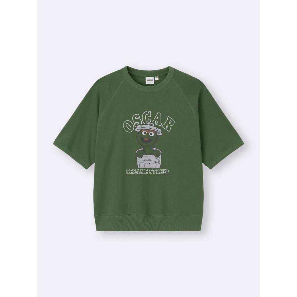 Gu By Uniqlo Sweat Tee  5 Sleeve  Sesame Street