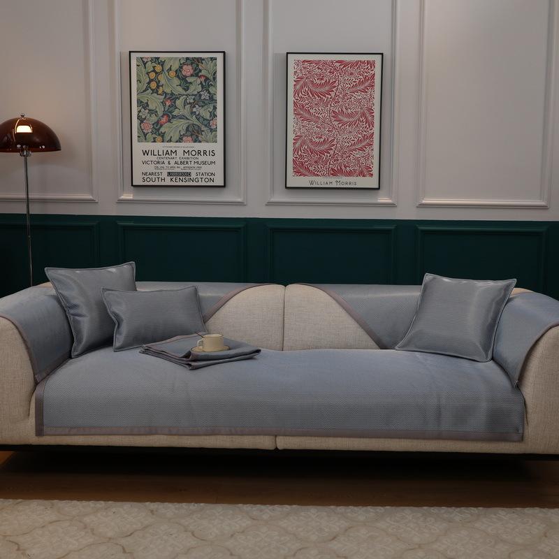 New Summer Sofa Cushion Summer Ice Silk Mat Seat Cushion All Seasons Non-Slip Leather Sofa Cover Cover Cloth Towel