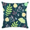 Green Leaf Flower Pillowcase Parrot Pattern  Interior Home Pillow Suite Bedroom Sofa Bed Chair