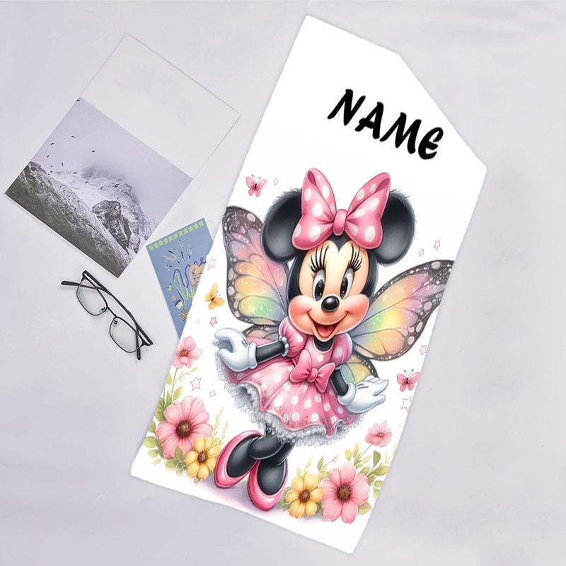 1pc Minnie6 Beach Towel with Custom Name, Beach/Swimming/Bath/Picnic/Camping Towel, Suitable for Seaside Beaches