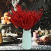30/1pc Weihnachten Künstliche Red Berry Zweig DIY Kranz Holly Berry Stem Blumen Geschenk Weihnachten Baum Ornamente Home Party dekoration