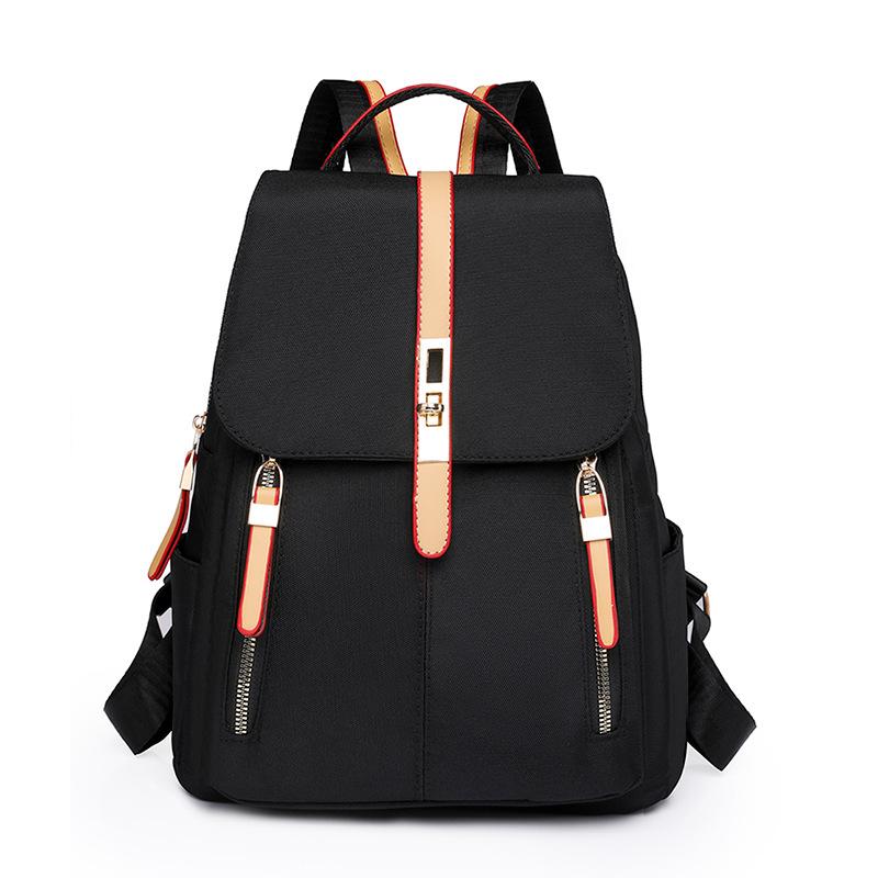 

Женский рюкзак большой вместимости, однотонный рюкзак чёрный