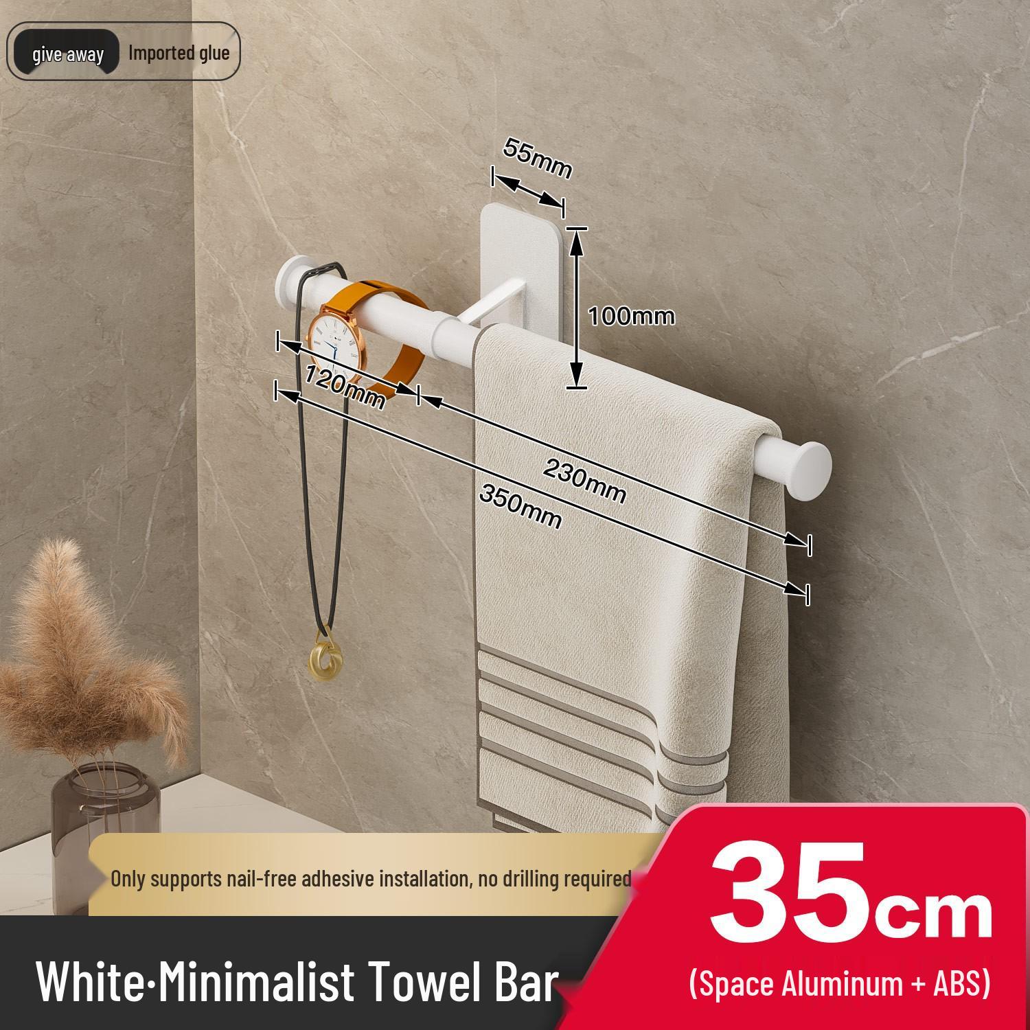 

Настенная вешалка для полотенец в ванную без сверления и штанга для подвешивания