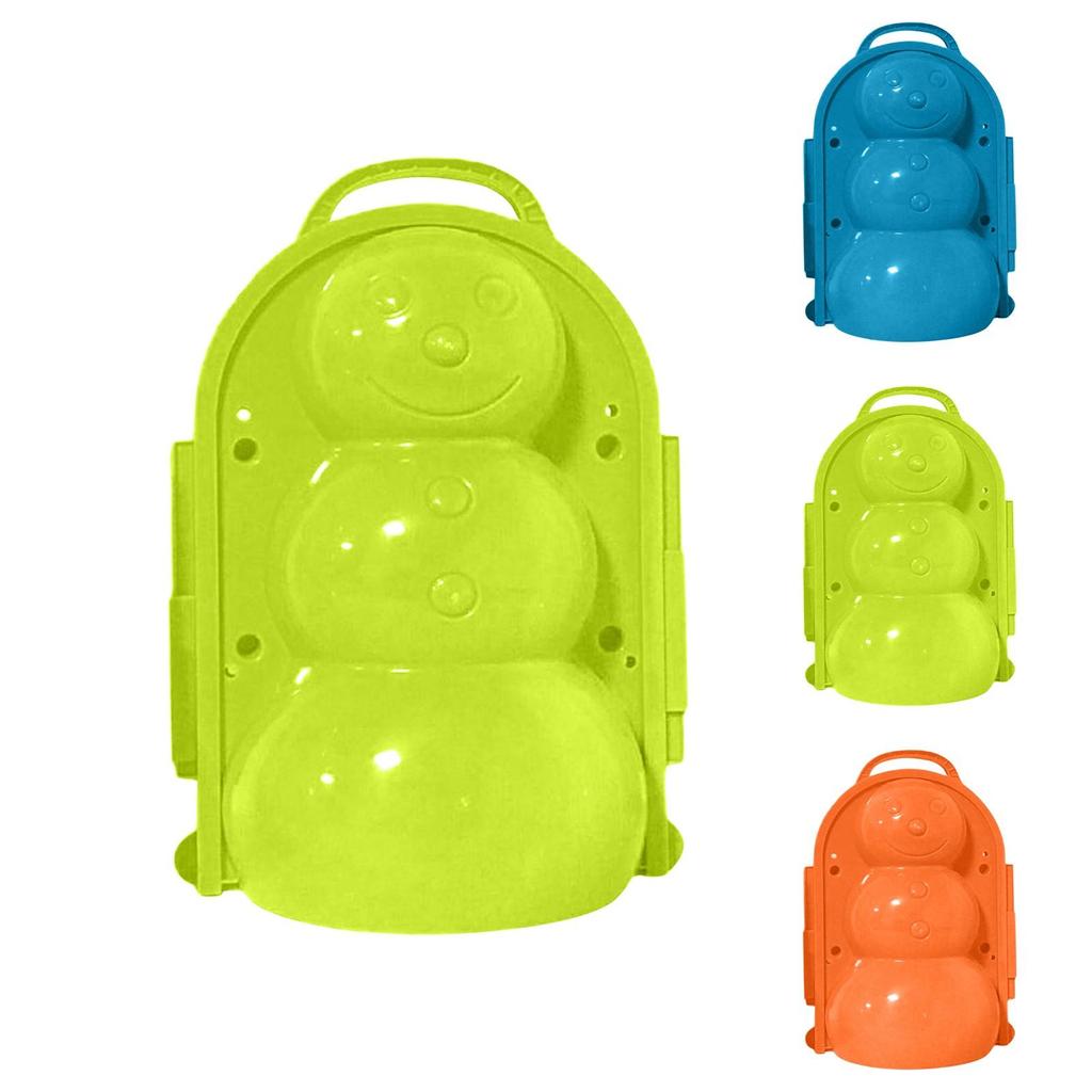 Plastic Snowman Mold for Outdoor and Indoor Use Durable Lightweight Snow Sculpture Mold with Handle for Easy Carrying and Storage