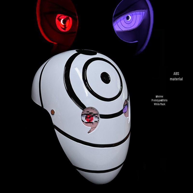 Leuchtender Uchiha Madara Obito Tobi Weiße Maske - Naruto Anime Halloween Requisite