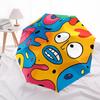 1pc Colorful Pattern Design Automatic Folding Umbrella, Portable & Foldable Design with 8 Ribs, Casual Outdoor Accessory yy250729042