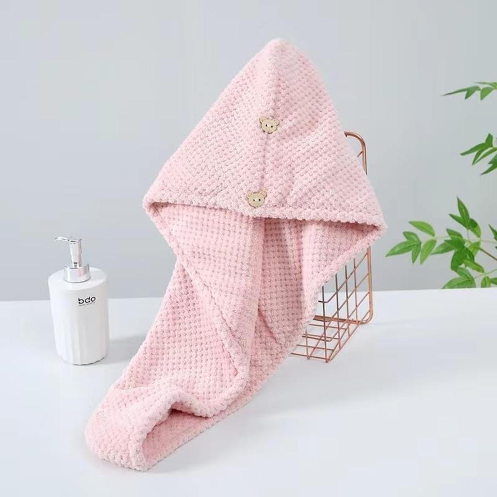 Women's Quick Dry Hair Towel Hat: Soft Microfiber, Super Absorbent and Quick Drying, Solid Colors .