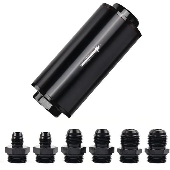 EVIL ENERGY 6AN 8AN 10AN Inline Fuel Filter 10 Micron 50MM Aluminum