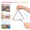 8 Inch Triangle Bell Triangolo with Metal Mallet Idiophone Steel Percussion Children Toddle Kid Rhythm Learning Early