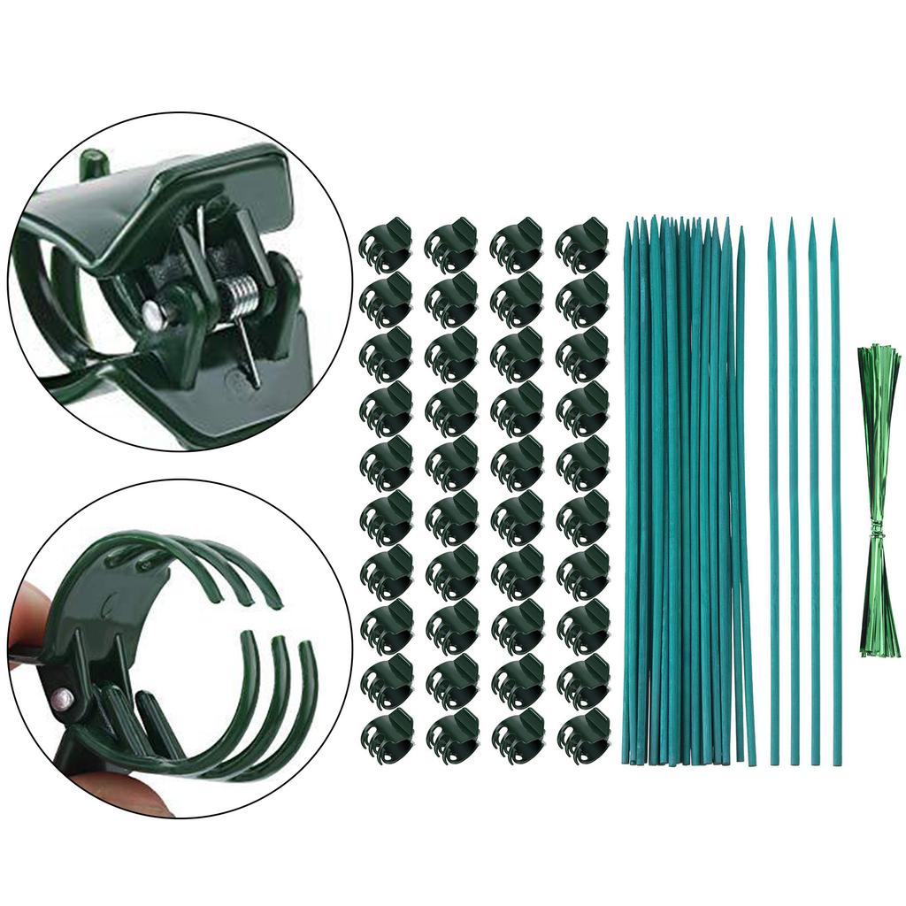Garden Plant Stakes With Clip Heavy Type Plastic Support Poles For Climbing Vine Flowers Regulable Length Outdoor Use
