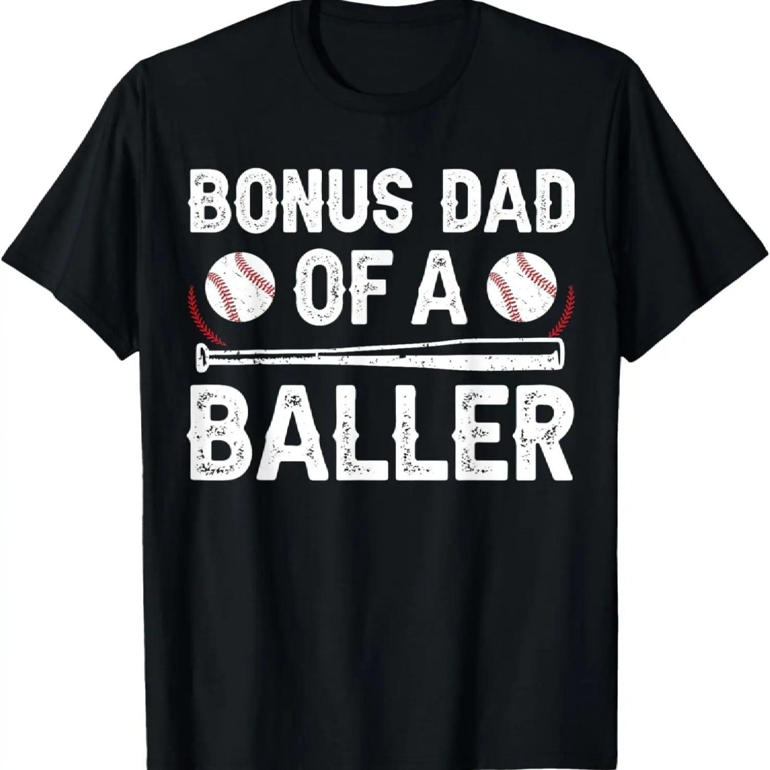 

Bonus Dad Of A Baller Baseball Bonus Dad Baseball Step Dad T-Shirt XXXXXL різнокольоровий
