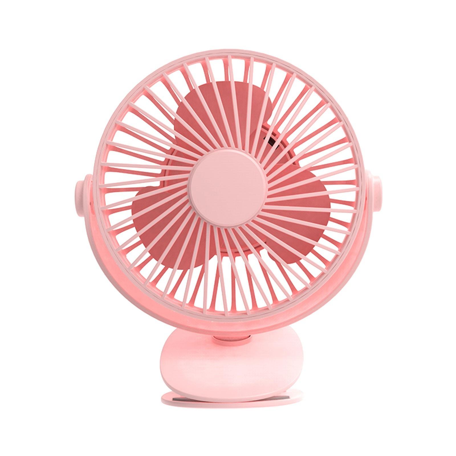 

USB Charging Desktop Clip Small Fan Home Student Dormitory Silent Fan розовый