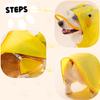 Dog Raincoat,Adjustable Waterproof Cloak Pet Hooded Raincoat Jacket,Cute Yellow Duck Poncho for Pet,Samll
