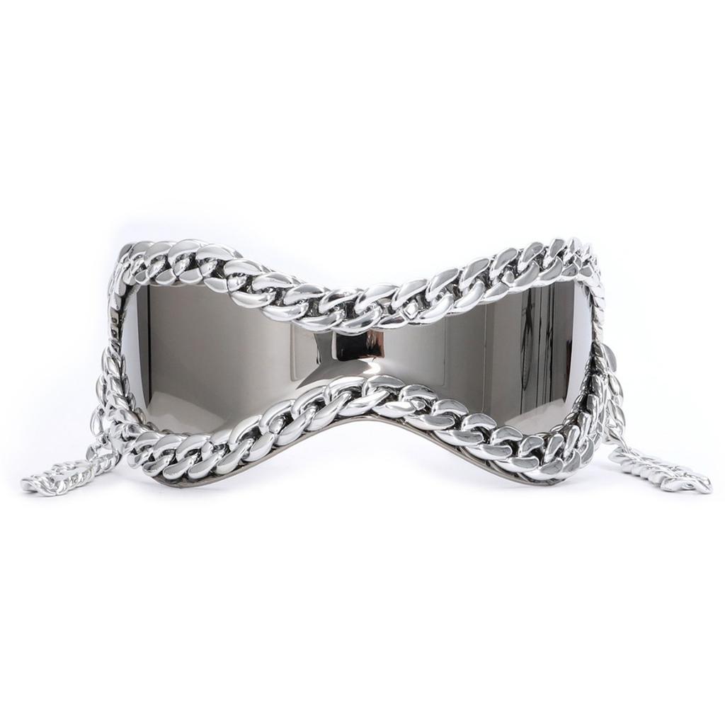 Stylish Women's Sunglasses With Elegant Metal Chain Frame For Various Occasion Daily Use and Punk Party Eye Glasses