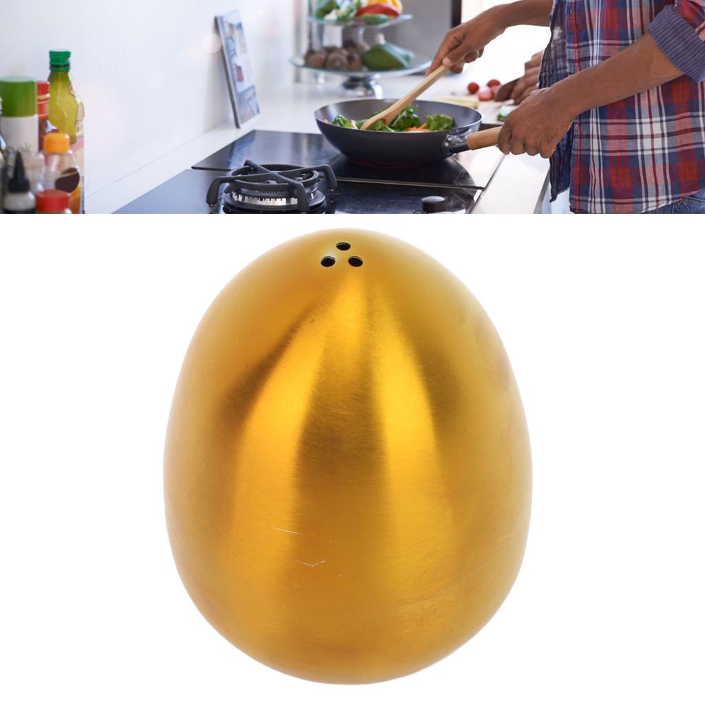 Egg Shaped Spice Jar Multipurpose 3 Holes Leakage Proof Stainless Steel Salt Pepper Dispenser for Kitchen