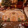 Christmas Little House, Cute Carpet Christmas Decoration, Suitable For Front Door And Yard