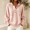 Damen Freizeit Locker Geschnitten Kapuzen Strickpullover Top