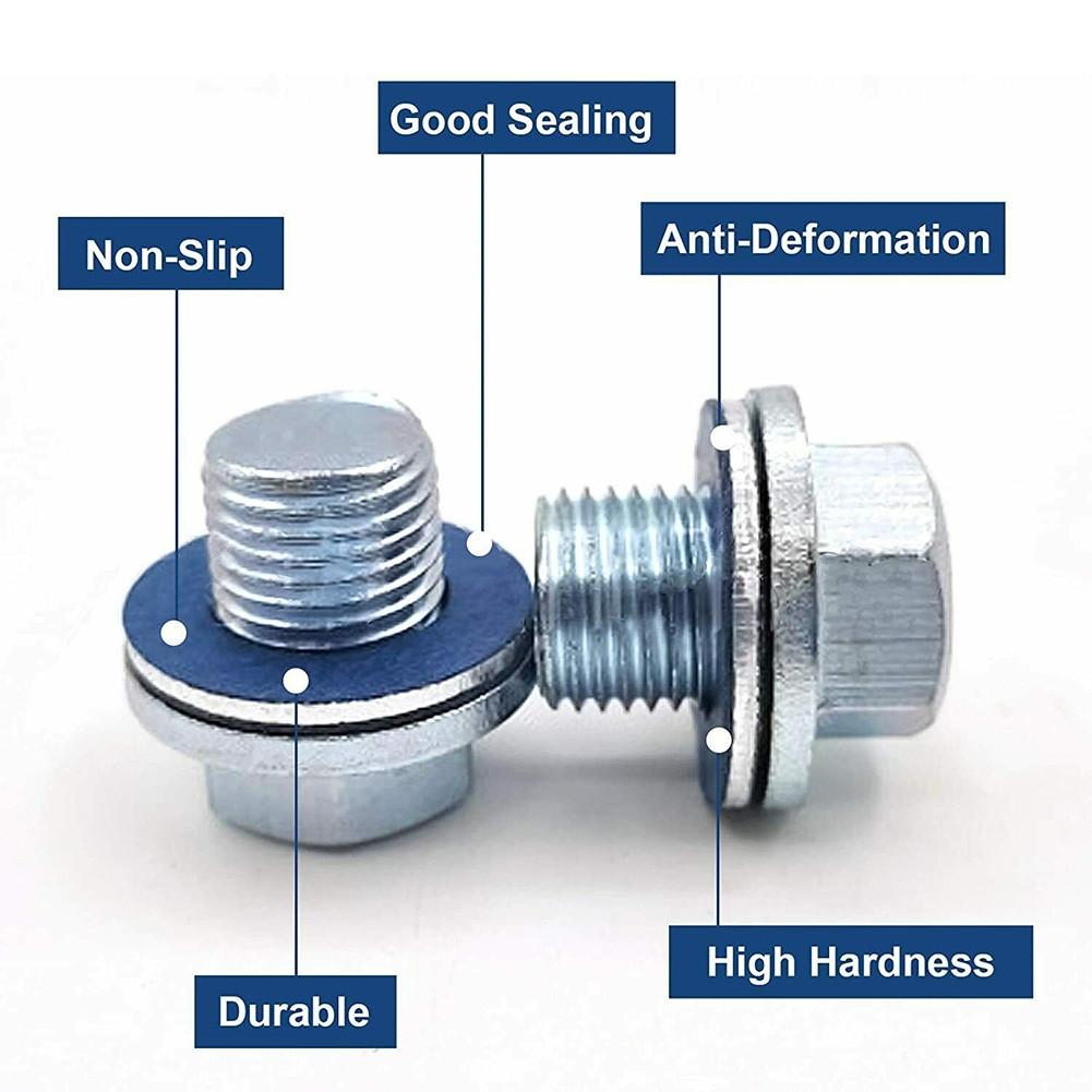 Set of Ten Oil Drain Washers Compatible with Various Toyotas and Lexuses